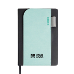 Agenda diaria en español y portugués con soporte para bolígrafo A5 vista de impresión