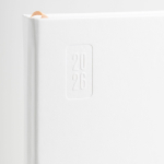 Agenda diaria en español y portugués con solapa de corcho A5 color blanco