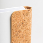 Agenda diaria en español y portugués con solapa de corcho A5 color blanco vista 1