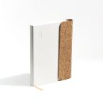 Agenda diaria en español y portugués con solapa de corcho A5 color blanco