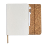 Agenda diaria en español y portugués con solapa de corcho A5 color blanco