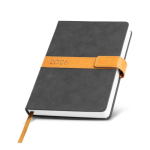 Agenda de vista diaria en español y portugués con tapa nubuck A5 color negro vista 1