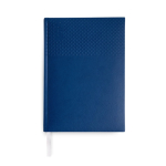 Agenda vista semanal español y portugués y páginas de papel marfil A5 color azul marino