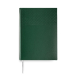 Agenda vista semanal español y portugués y páginas de papel marfil A5 color verde oscuro