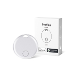 Localizador de plástico con bluetooth compatible con Apple y Android color blanco vista en caja
