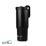 Vaso térmico de acero inoxidable reciclado con pajita abatible 900ml vista 1