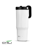 Vaso térmico de acero inoxidable reciclado con pajita abatible 900ml vista 2