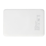 Batería externa ideal para viajes y uso diario 5.000 mAh color blanco tercera vista