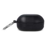 Auriculares pequeños en estuche del tamaño de un llavero color negro quinta vista