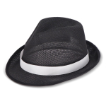 Sombrero personalizable de poliéster en varios colores brillantes color negro