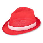 Sombrero personalizable de poliéster en varios colores brillantes color rojo