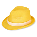 Sombrero personalizable de poliéster en varios colores brillantes color amarillo