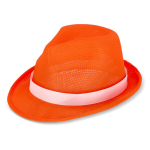 Sombrero personalizable de poliéster en varios colores brillantes color naranja