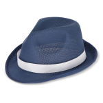 Sombrero personalizable de poliéster en varios colores brillantes color azul oscuro