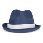 Sombrero personalizable de poliéster en varios colores brillantes color azul oscuro segunda vista