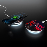 Cargador blanco circular con indicador LED en la base 15W color blanco septima vista