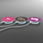 Cargador blanco circular con indicador LED en la base 15W color blanco novena vista