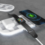 Cargador inalámbrico de carga rápida 3 en 1 para móvil y accesorios 15W color blanco octava vista