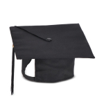 Clásico gorro de graduación en color negro para personalizar color negro segunda vista