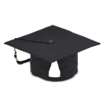 Clásico gorro de graduación en color negro para personalizar color negro cuarta vista