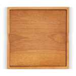 Juego de solitario en caja de madera que es tablero y almacenamiento color natural quinta vista