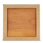 Juego de solitario en caja de madera que es tablero y almacenamiento color natural sexta vista