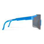 Gafas deportivas de alto rendimiento de colores con lentes plateados tercera vista