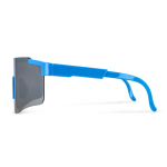 Gafas deportivas de alto rendimiento de colores con lentes plateados cuarta vista