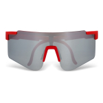 Gafas deportivas de alto rendimiento de colores con lentes plateados segunda vista