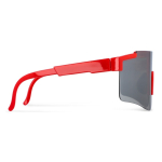 Gafas deportivas de alto rendimiento de colores con lentes plateados tercera vista