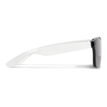 Gafas de sol con lentes espejados con UV400 con patillas de color color blanco tercera vista