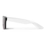 Gafas de sol con lentes espejados con UV400 con patillas de color color blanco cuarta vista