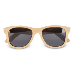 Gafas de sol hechas completamente de bambú con lentes negros color natural segunda vista