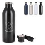 Botella de acero inoxidable con asa de silicona en la tapa 500ml