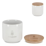 Bote de cerámica ideal para guardar alimentos con tapa de bambú 550ml