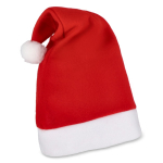Gorro de Papá Noel personalizable hecho de franela con tacto suave color rojo