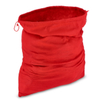 Bolsa grande de regalo hecha de fieltro con cordones a juego color rojo tercera vista