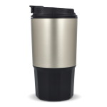 Vaso para llevar de acero inoxidable con tapa antiderrame 450ml color negro cuarta vista