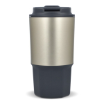 Vaso para llevar de acero inoxidable con tapa antiderrame 450ml color gris sexta vista