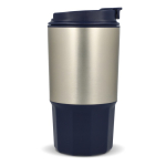Vaso para llevar de acero inoxidable con tapa antiderrame 450ml color azul oscuro quinta vista