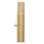 Reloj de sobremesa hecho de bambú en forma de casa para personalizar color natural quinta vista