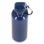 Botella de plástico en vivos colores con tapón a juego 500ml color azul oscuro tercera vista