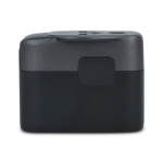 Adaptador para viajes compacto con funcionalidad en más de 150 países color negro cuarta vista