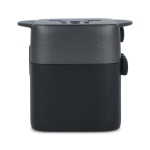 Adaptador para viajes compacto con funcionalidad en más de 150 países color negro quinta vista