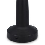 Lámpara de mesa con 3 modos de luz con sensor táctil en parte superior color negro tercera vista