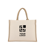 Bolsa de algodón con laterales y fondo de yute 320 g/m2 vista principal