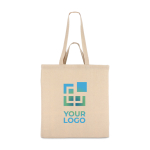 Bolsa de algodón OEKO-TEX de color natural con doble asas 140 g/m2 vista principal