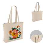 Bolsa de algodón OEKO-TEX con cierre de cremallera 320 g/m2