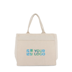 Bolsa de algodón OEKO-TEX con varios bolsillos 320 g/m2 vista principal