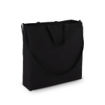 Bolsa de algodón OEKO-TEX en varios colores con doble asa 220 g/m2 color negro segunda vista